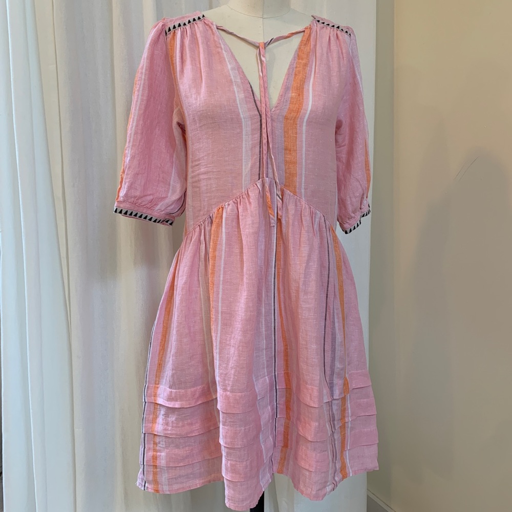 NWOT Lemlem x H&M pink linen dress